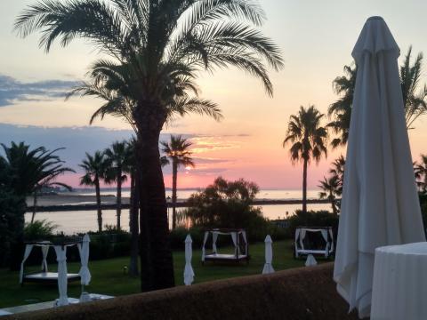 Sunset picture taken from the Melia Atlantico Isla Canela terrace